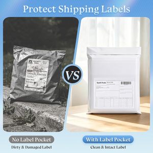 Sacs d'expédition en polyéthylène blancs personnalisés avec logo imprimé, vente en gros directe d'usine, pour chaussures et vêtements, imperméables, en matériau LDPE, auto-adhésifs - Product Image 5
