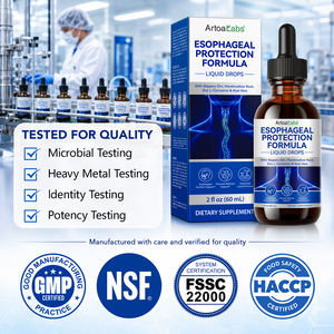 ArtoaLabs Factory Direct Esophageal Mucosal Wellness Liquid Drops Wholesale <strong>Supplement</strong> with Zinc L-Carnosine Slippery Elm - Product Image 1
