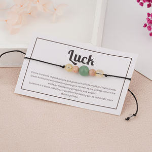 Nouveau tricot à la main à la mode perles <span class=keywords><strong>de</strong></span> <span class=keywords><strong>yoga</strong></span> naturelles Bracelets en pierre carte <span class=keywords><strong>de</strong></span> voyage bracelets pour hommes S584 - Product Image 4