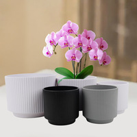 Pot Bunga Imitasi Porselen Gaya Nordik Minimalis untuk Rumah, Model Phalaenopsis, Pot Tanaman Sukulen Hijau, Hiasan