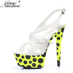 15 CM Long Sexy Leopard-print Steel Dance Exotic Lingerie-style Stripper Chaussures avec un appel sensuel Grande taille à talons hauts - Product Image 5