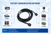 Cable de Comunicación para Servomotor Mitsubishi MR-J3 MR-J4, Inmunizado a EMI, Reforzado con Termocontraíble, Conector Industrial