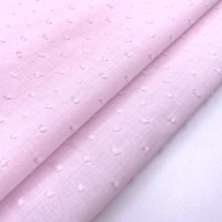 Pabrik Shaoxing grosir kustom berwarna-warni Dobby cut bunga plumetis voile organik Woven lembut murni 100% kain katun