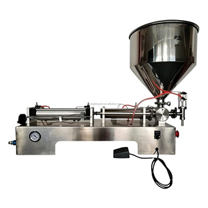 G1WG 100-1000ml Pneumatic Semi-Automatic Peanut Butter Viscous Liquid Yogurt Jelly <b>Tomato</b> Paste Jam Sauce Honey Filling Machine - Product Image 2