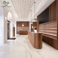 Nuevo diseño, cerradura de cristal, exhibición de anteojos de madera, decoración de tienda, muebles de tienda