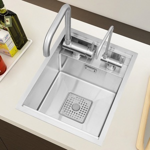 Lavello da Bar Moderno e Semplice per Appartamento, in Acciaio Inox SUS304, Piccolo Lavello Singolo Invisibile per <span class=keywords><strong>Isola</strong></span>, con Copertura Spessa Nascosta - Product Image 1