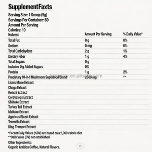 Caffè in Polvere Super Funghi 10 in 1: Lion's Mane, Hedgehog King, Trumpet, Chaga, Cordyceps, Shiitake - Migliora Energia <span class=keywords><strong>e</strong></span> Concentrazione - Product Image 5