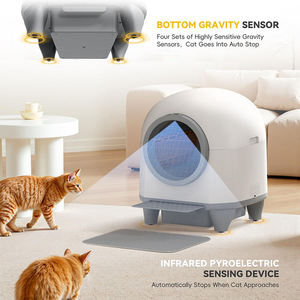 APP Control Smart <span class=keywords><strong>Cat</strong></span> <span class=keywords><strong>Toilet</strong></span> Automatic Self-Cleaning Litter Box com Remoção de Odor para Vários Gatos Feitos de Tofu De Areia De Plástico - Product Image 4