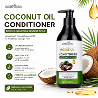 Ensemble capillaire sans sulfate ni parabène, 4 pièces, soin capillaire à l'huile de noix de coco naturelle pour cuir chevelu sensible