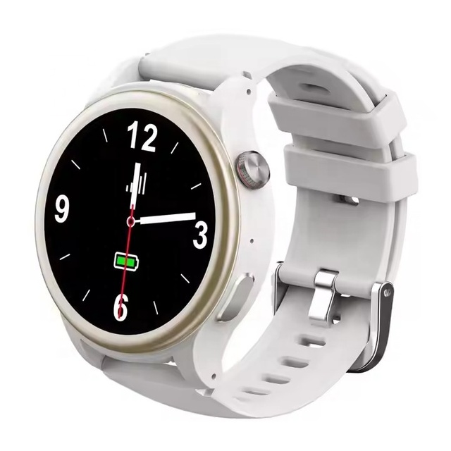 Round Shape Health Care Bracelet Touch Screen Remote Control 4G Fitness Tracker GPS Positioning Smart Watch for Elderly