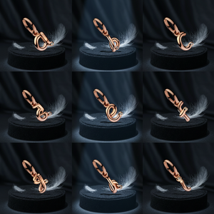 <span class=keywords><strong>Bracelet</strong></span> en argent pur 925 - Pendentif rose exquis miniature <span class=keywords><strong>avec</strong></span> breloques lettres (26 lettres) - <span class=keywords><strong>Bracelet</strong></span> à breloques DIY - Product Image 1