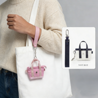 Gantungan Tas Pink Lepas Pasang, Dompet Koin Mini untuk Anak & Wanita, Gantungan Kunci Kecil dengan Pengait, Dompet Koin Mini, Tas Pergelangan Tangan