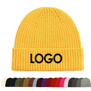 Venta al por mayor de <span class=keywords><strong>gorros</strong></span> de punto personalizados logotipo gorro cálido con bordado personalizado de los hombres gorro de invierno de ganchillo - Product Image 1