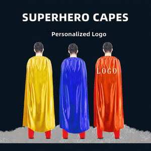 Capa <span class=keywords><strong>de</strong></span> Satén <span class=keywords><strong>de</strong></span> Una Sola Capa con Logotipo Personalizado, 70*110cm, Disfraz <span class=keywords><strong>de</strong></span> Halloween para Adultos, Traje <span class=keywords><strong>de</strong></span> Superhéroe con Máscara, Capa, Pantalones Cortos, Vestidos y Pantalones - Product Image 2