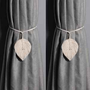 Artistlady 2 pack foglia macramè tenda a forma di tenda intrecciata tenda per soggiorno a sospensione tenda finestra - Product Image 1