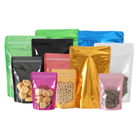 Sachet Doypack PE de Haute Qualité pour Snacks, avec Fermeture Éclair, en Plastique Stratifié et Fenêtre, Anti-Humidité pour Aliments et Collations