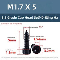 Hex Socket Head Self Tapping Screw Grade 8 8 Black Oxide High Strength Steel Fastener