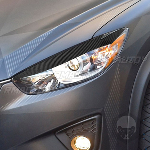 ฝาครอบตกแต่งไฟหน้ารถยนต์คาร์บอนไฟเบอร์ 2 ชิ้น สำหรับ Mazda CX5 ปี 2013-2016 สติ๊กเกอร์ติดรถยนต์ ฝาครอบตกแต่งไฟหน้า - Product Image 5