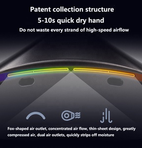 เครื่องเป่ามืออัตโนมัติความเร็วสูง รุ่น Hotel Airblade พร้อมเซ็นเซอร์ใบมีด สำหรับห้องน้ำสาธารณะ รุ่น A3863 - Product Image 2