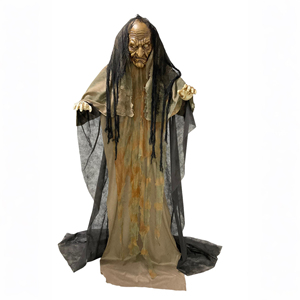 Halloween de pie al por mayor nuevo fantasma animado viejo payaso Control de voz animado accesorios de bruja aterradora - Product Image 1