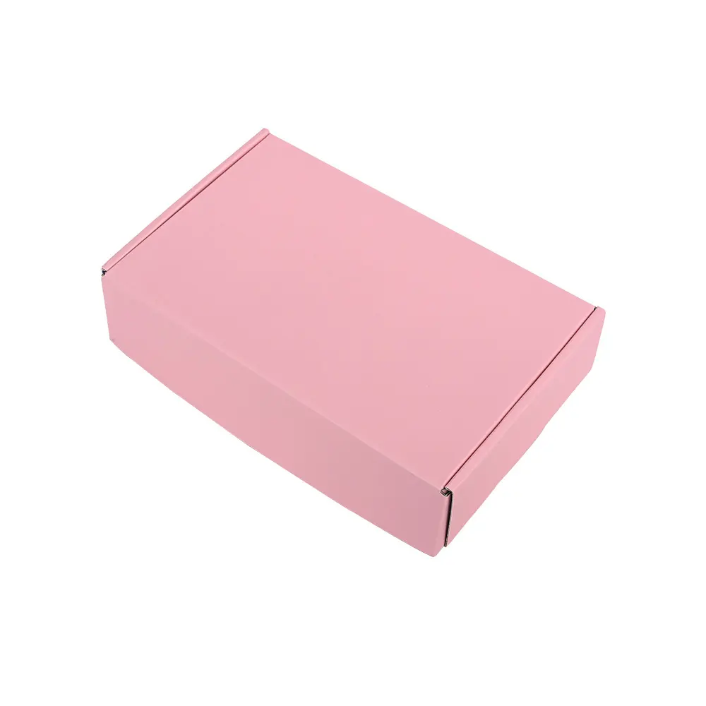 Pink Corrugated Paper Shipping Boxes Custom Printed Packaging Mailer Box With Logo