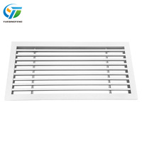 Grille d'aération d'air de retour en aluminium personnalisée, réglable, étanche et ignifuge, avec installation en grille de plafond pour hôtels et hôpitaux