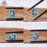 CHANG LAI vente en gros laboratoire cultivé 1ct-3ct CVD VVS diamants en vrac fantaisie couleur bleu vif taille émeraude IGI bijoux certifiés