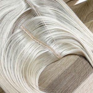 Extensions de cheveux Remy à double face, type Butterfly Genius Wefts, deux Genius Wefts combinés, un trou perforé au milieu, personnalisation, cuticule - Product Image 3