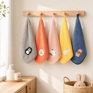 Toallas Faciales para Niños, Personalizadas al por Mayor, de Grado Bebé, Secado Rápido, Suaves, Absorbentes, Tejidas, Ecológicas, a Prueba de Niños, 30x30cm, para Uso Doméstico y Dormitorio - Product Image 2