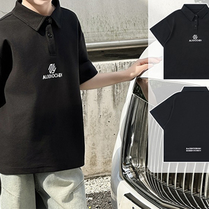Polo d'été pour garçons, T-shirt blanc à manches courtes, Nouveau style 2026, Vêtements d'été pour enfants, Haut à manches mi-longues - Product Image 3
