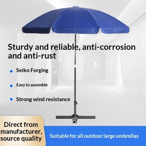 Sombrilla de Exterior Grande y Gruesa con Base de Metal y Poste de Acero, Radio de 42-52 cm, Sombrilla Publicitaria - Product Image 3