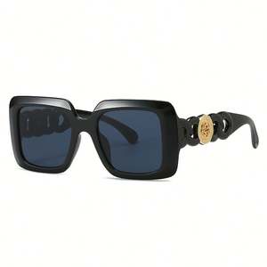 Lunettes de soleil surdimensionnées vintage de luxe avec logo personnalisé pour femme, UV400, lunettes de soleil carrées à grande monture pour femme - Product Image 4