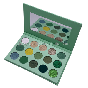 Vendita all'ingrosso Cruelty-free trucco di natale ombretto luccicante Glitter opaco 15 colori <span class=keywords><strong>verde</strong></span> etichetta privata ombretto <span class=keywords><strong>Palette</strong></span> - Product Image 2