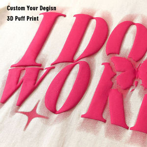 T-shirt personalizzabile senza nome in cotone poliestere t-shirt <span class=keywords><strong>con</strong></span> stampa a sbuffo personalizzabile - Product Image 1