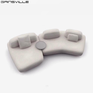 Sofà modulare minimalista di origine di fabbrica sofà creativo semplice di design per appartamento Villa <span class=keywords><strong>divano</strong></span> curvo in tessuto per il tempo libero - Product Image 3