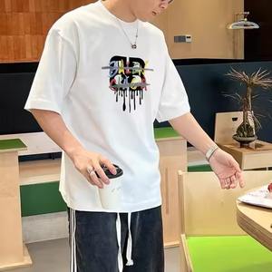 T-shirt à manches courtes pour homme, tendance décontractée, imprimé, col rond, livraison aléatoire - Product Image 3