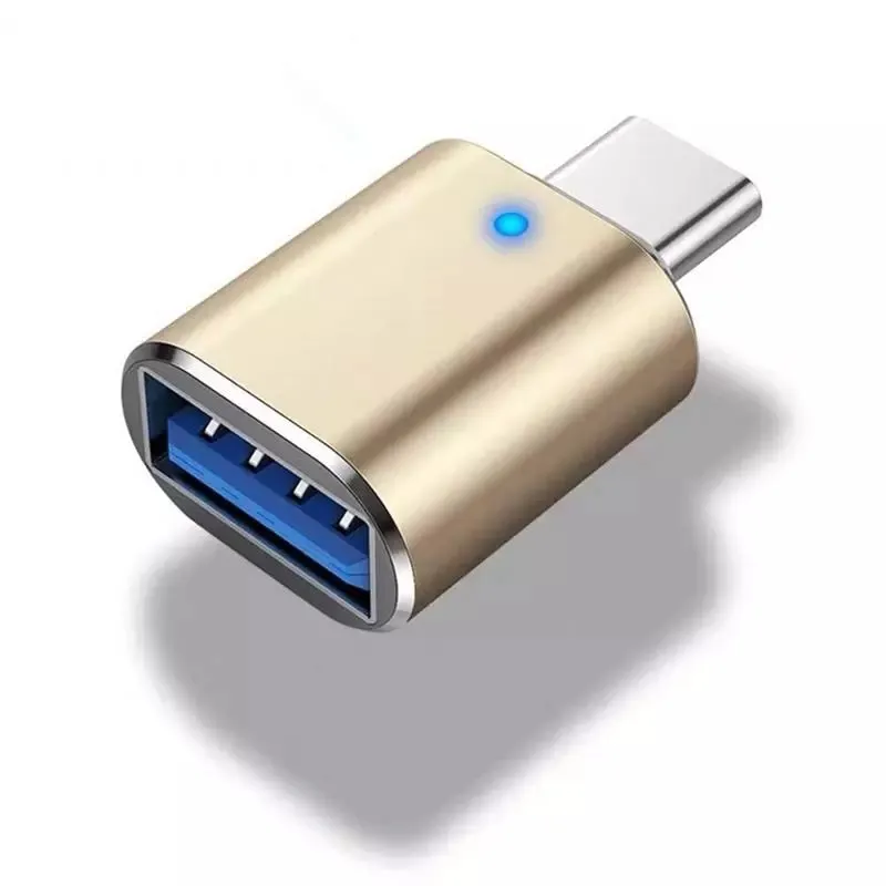 USB 3.0からタイプCOTGアダプター、LEDライト付きUSBCオス-メスコンバーターアダプター (Macbook用)