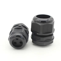 Presse-étoupe étanche M16x1.5 en nylon MG16A avec plusieurs orifices, structure divisée, joint d'étanchéité en plastique noir/gris