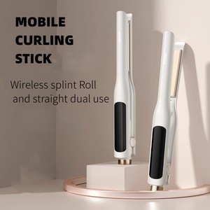 Mini Portable Hair Straightener Ceramic Coating Battery Powered Dual Use For Dry And Wet Hair - Product Image 1