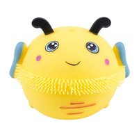 Vente en gros de balles anti-stress en PU écologiques de 5 pouces avec lumière LED, en forme d'animaux poilus, pour garçons et filles de 14 ans et plus