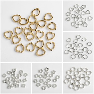 Distanziatori Metallici a Forma di Cuore, Quadrato, Stella, Fiore, Cornice, Cavo, in Lega Argento Antico, Anello Rotondo, Connettore per Creazione di Gioielli Fai-da-Te - Product Image 6