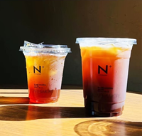 Gobelets personnalisés en PET pour boissons froides avec couvercles – Gobelets transparents pour thé au lait Boba, jus, soda, café, eau glacée