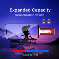3 en 1 Otg teléfono inteligente Usb Flash Dive metal pull-push Usb 2,0 Memory Stick Key Phone Pendrive con logotipo personalizado