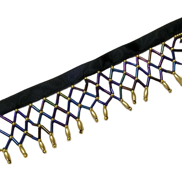 4.5cm silk bead trim Women's clothing accessories