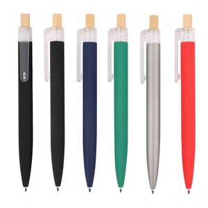 Bolígrafo Ecológico <span class=keywords><strong>OKASA</strong></span> TE885 de Aluminio Reciclado con Logotipo Personalizado, Barril Metálico, Empujador de Bambú, Tinta Alemana, Colores Personalizados para Oficina/Escuela - Product Image 1