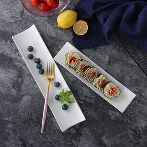 Platos de cena para parrilla, vajilla de cerámica, <span class=keywords><strong>Rectangular</strong></span>, larga, cerámica, panal de cerámica, 11-19 pulgadas - Product Image 2