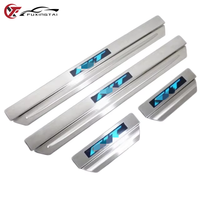 FUXINGTAI Compatible avec Honda Fit 08-13, marchepied de porte LED avec lumière, bande de seuil de porte - Spécial pour la modification