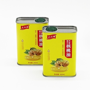 Latas Rectangulares de Metal de Alta Calidad de 260 ml para Aceite de Girasol con Tapa de Plástico - Product Image 1