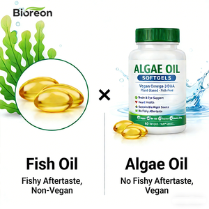 Compléments alimentaires en gros OEM Huile d'algues végétalienne EPA+<span class=keywords><strong>DHA</strong></span>+<span class=keywords><strong>ALA</strong></span> Oméga-3 Capsules molles 1250mg Huile de poisson Antioxydant Citron - Product Image 5