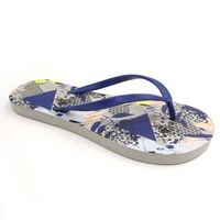 Sandales Tong HEVA MOQ 1000PCS pour femmes, tongs d'été imprimées personnalisées, tongs décontractées de plage d'été, pantoufles d'extérieur